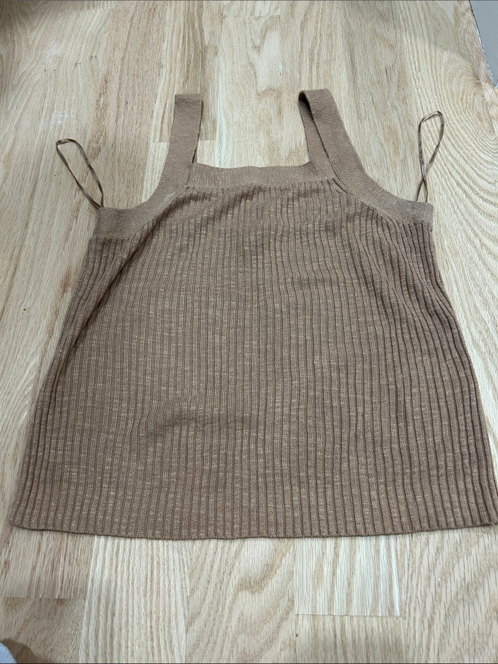 Banana Republic Ribbed Knit Tank in Camel Brown